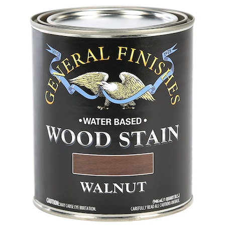 General Finishes 1 Qt Walnut Wood Stain Water-Based Penetrating Stain WWQT
